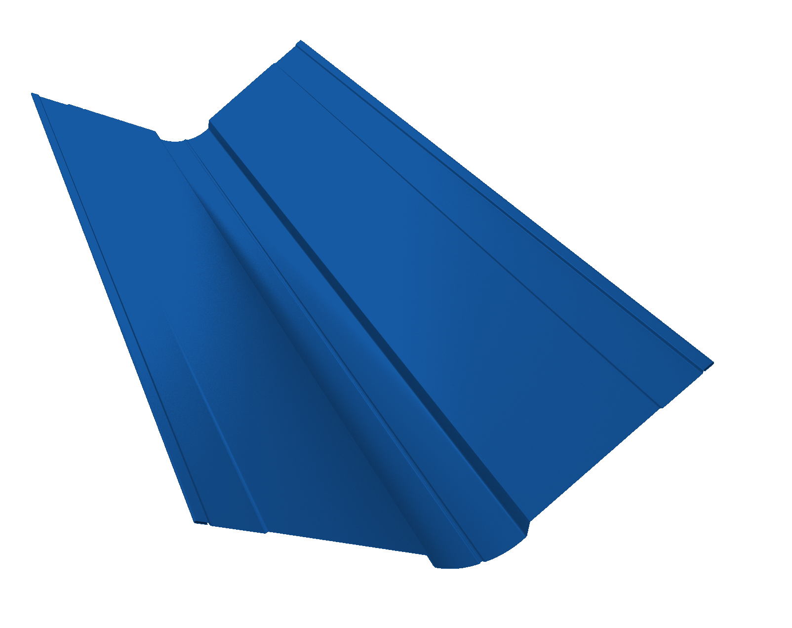 Планка ендовы верхней фигурной 150x150 0,7 PE с пленкой RAL 5005 сигнальный синий (2м)