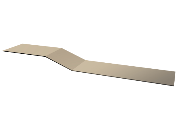 Планка крепежная фальц 0,45 Drap TX RAL 1015 светлая слоновая кость (2м)