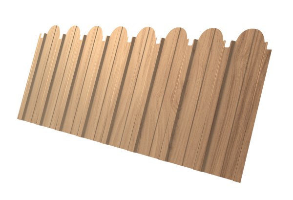 Профнастил C10A фигурный 0,45 Print Elite Honey Wood TwinColor