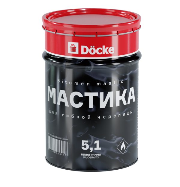 Мастика Docke для гибкой черепицы 5л (5,1кг)