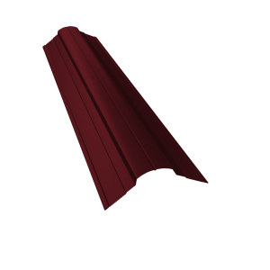 Планка конька фигурного 70x70 0,7 PE с пленкой RAL 3005 красное вино (3м)