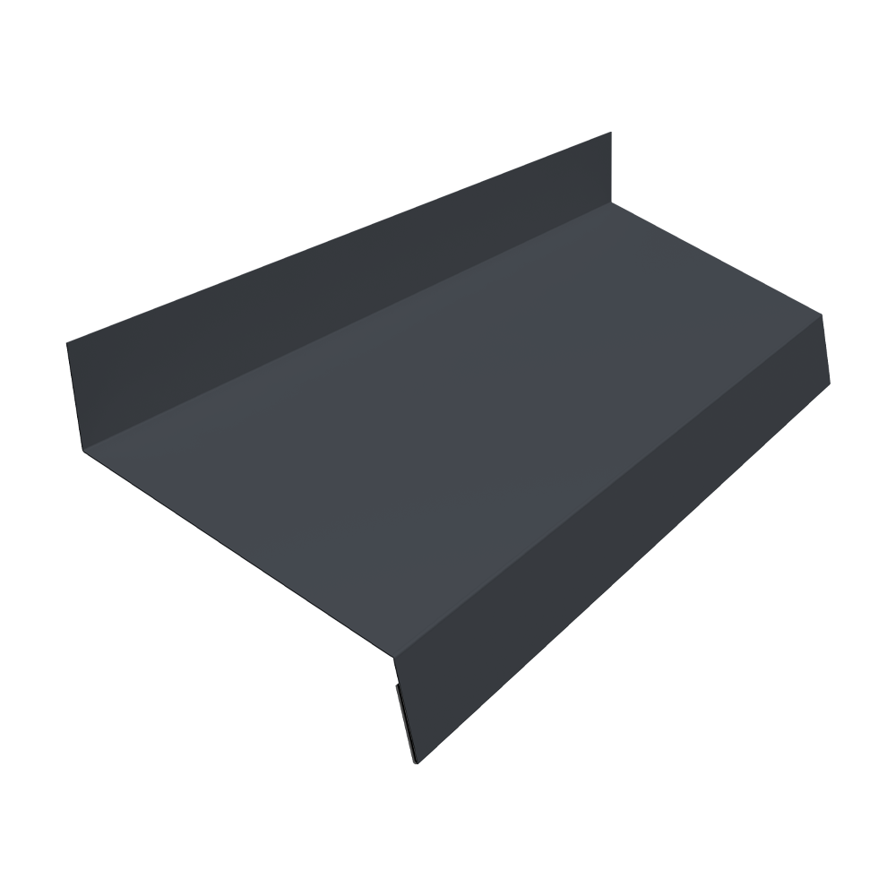 Отлив простой 70 0,5 Atlas X с пленкой RAL 7024 мокрый асфальт (2м)