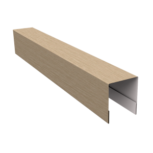 Планка боковая для забора из сайдинга (Квадро брус, Вертикаль) 0,45 Print Elite Milky Wood TwinColor (2м)