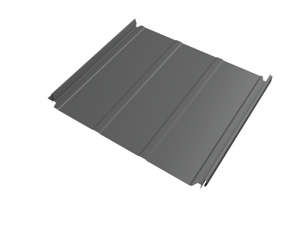 Кликфальц Double Pro Line Grand Line 0,45 PE с пленкой на замках RAL 9006 бело-алюминиевый