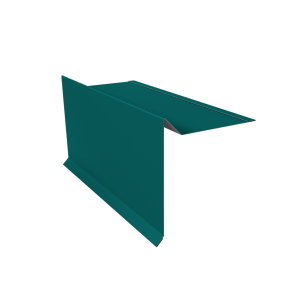 Планка ветровая с отгибом для мягкой кровли 100х20х70 0,45 PE с пленкой RAL 5021 водная синь (2м)