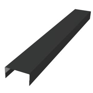 Крышка забора для горизонтального монтажа штакетника 0,5 Drap TX RAL 7016 антрацитово-серый (2,5м)