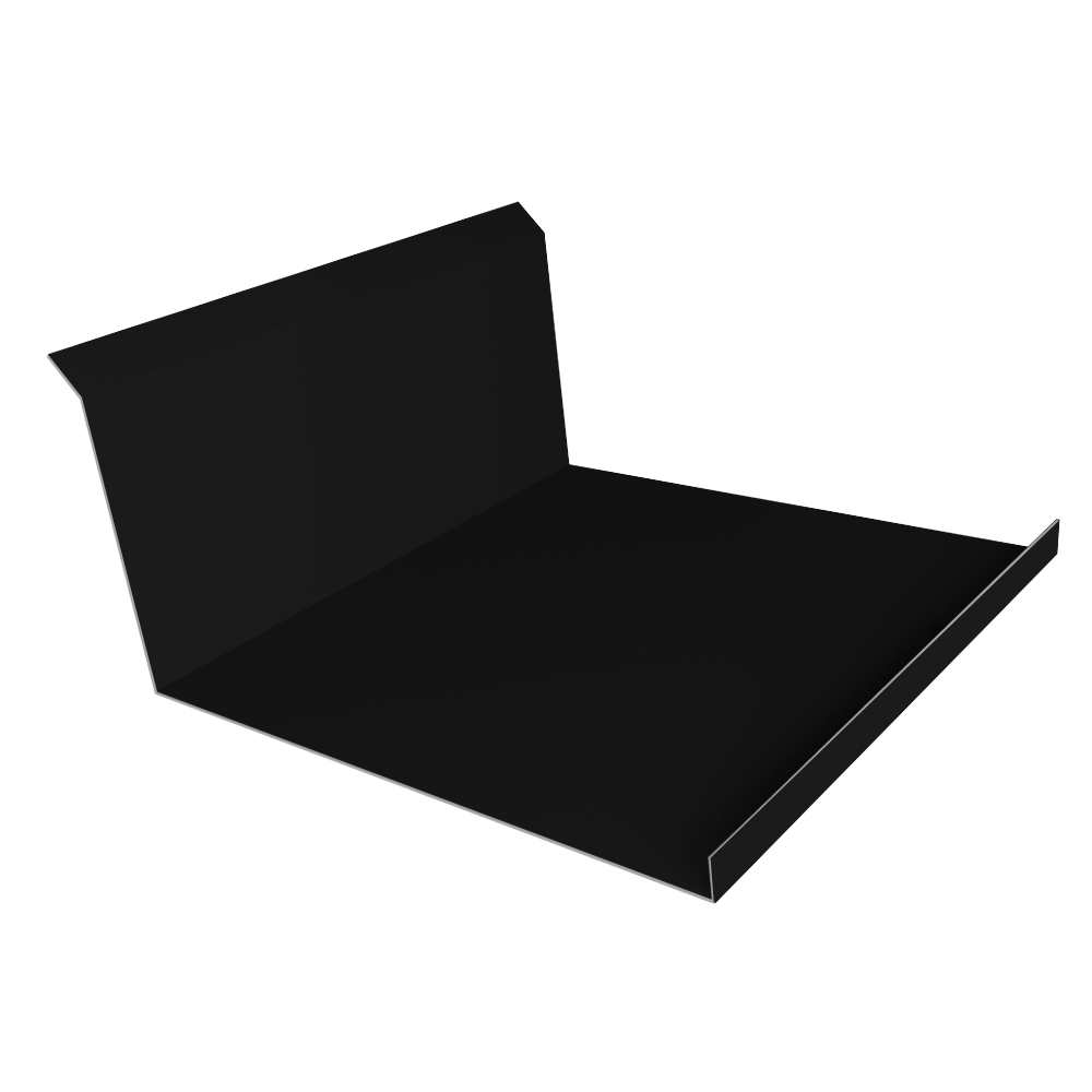 Планка примыкания нижняя 20х122х260х15 0,5 Velur X RAL 9005 черный (3м)