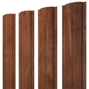 Штакетник Полукруглый Slim с прямым резом 0,45 Print Premium Rowan Fresh TwinColor