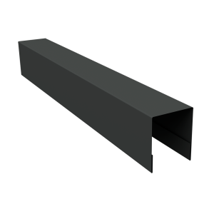 Планка боковая для забора из сайдинга (Квадро брус, Вертикаль) 0,45 PE-Double RAL 7016 антрацитово-серый (3м)