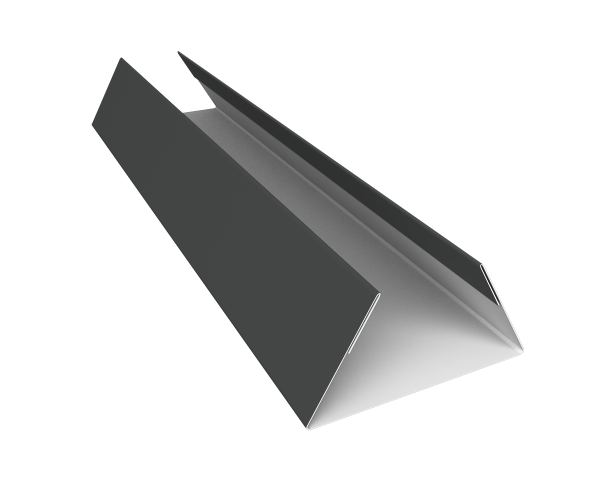 Планка стыковочная составная нижняя 0,5 Satin с пленкой RAL 7016 антрацитово-серый (3м)