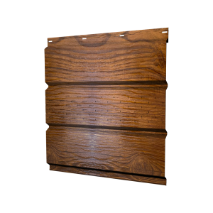 Софит металлический центральная перфорация 0,45 Print-Double Premium с пленкой Golden Wood Intense F
