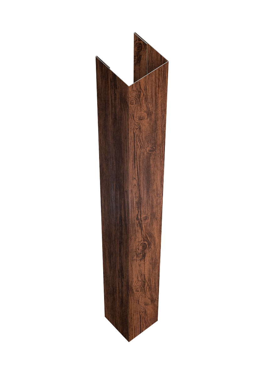 Стойка жалюзи Texas для монтажа без крепежного вкладыша 0,45 Print-Double Premium Antique Wood (3м)