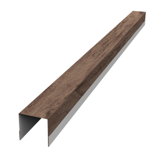 Планка вертикальная обратная для забора жалюзи Palermo 0,45 Print Premium Almond Wood Fresh (3м)