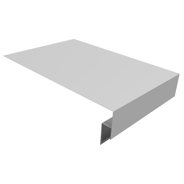 Планка околооконная сложная фальц 0,5 Satin с пленкой RAL 9003 сигнальный белый (2м)