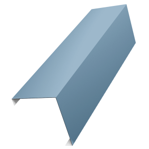 Декоративная накладка на столб универсальная угловая 80х80 для забора жалюзи 0,45 Drap TX RAL 5024 пастельно-синий (1,8м)