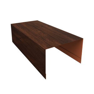 Крышка для забора из сайдинга (Блок-хаус new) 0,45 Print Premium Cherry Wood Dark FTC (3м)