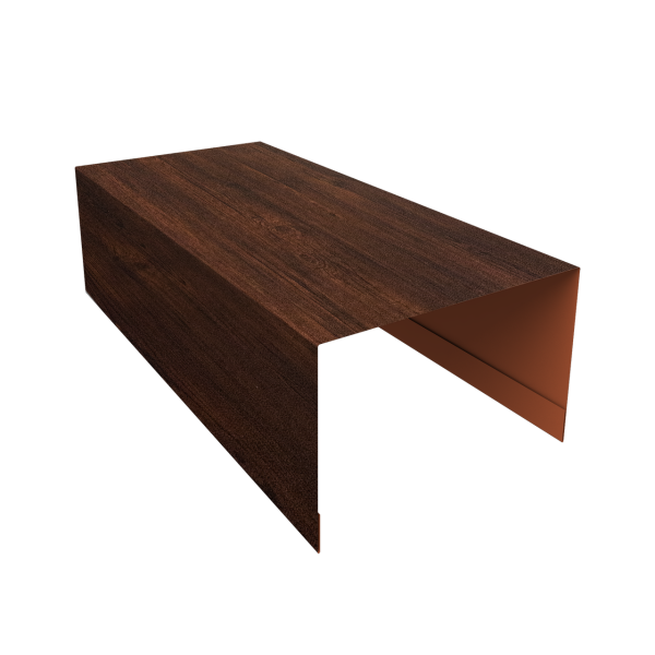 Крышка для забора из сайдинга (Блок-хаус new) 0,45 Print Premium Cherry Wood Dark FTC (3м)