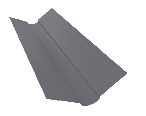 Планка ендовы верхней фигурной 100x100 0,45 Drap RAL 7004 сигнальный серый (2м)