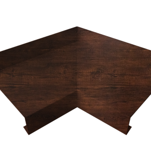 Угол отлива внутренний 50 0,45 Print-Double Premium с пленкой Cherry Wood Dark F