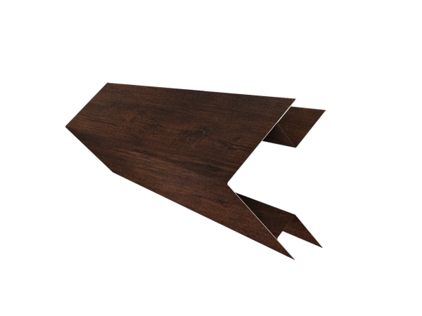 Планка угла внешнего сложного Блок-Хаус new Grand Line 0,45 Print-Double Premium Cherry Wood Dark F (3м)