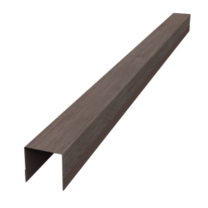 Планка вертикальная обратная для горизонтального монтажа штакетника 0,45 Print Elite White Wood TwinColor (2,5м)