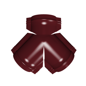 Тройник Y малого конька полукруглого 0,5 Satin Matt TX с пленкой RAL 3005 красное вино