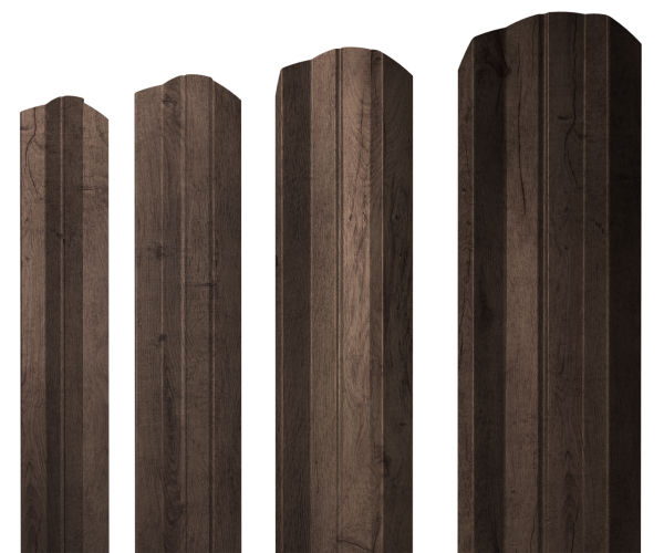 Штакетник М-образный А фигурный 0,45 Print Premium Almond Wood Fresh