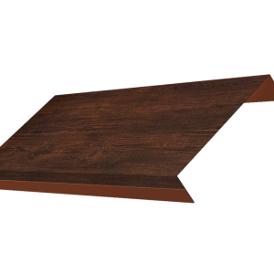 Ламель обратная 125 забора жалюзи Texas 0,45 Print Premium с пленкой Cherry Wood Dark FTC