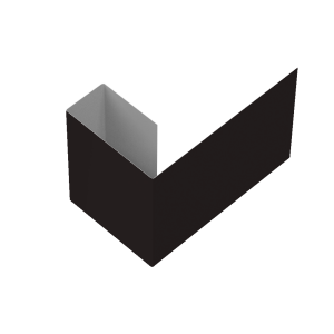 Финишный профиль фибросайдинга 0,5 Satin с пленкой RAL 9005 черный (2м)