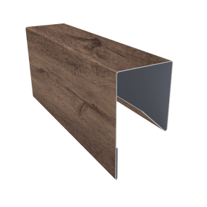 Планка П-образная заборная 17 0,45 Print Premium Almond Wood Fresh (3м)