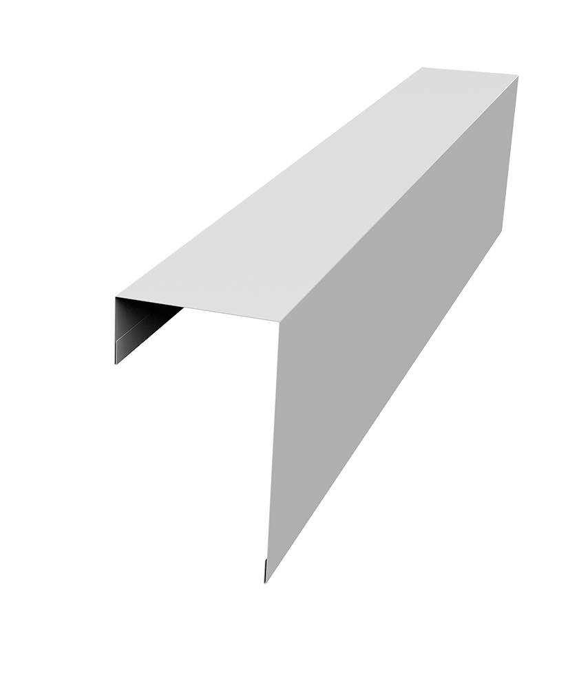 Планка торцевая фасадная фальц 65мм 0,45 Drap TX RAL 7004 сигнальный серый (2м)