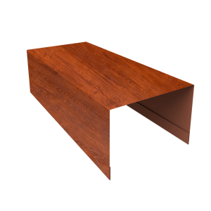 Крышка для забора из сайдинга ЭкоБрус 0,45 Print Premium Golden Wood Fresh TwinColor (2,5м)
