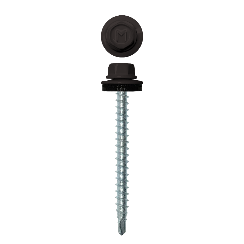 Саморез кровельный Daxmer 4,8х50 (150шт) сверло №1 RAL 8019