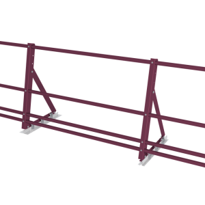 Ограждение кровельное со снегозадержателем на фальц Optima 0,65х2м RAL 4004