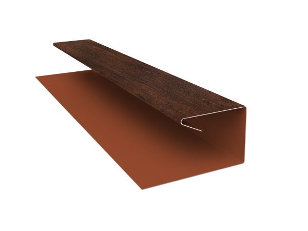 Планка П-образная завершающая сложная (КД) 0,45 Print Premium Cherry Wood Dark FTC (3м)