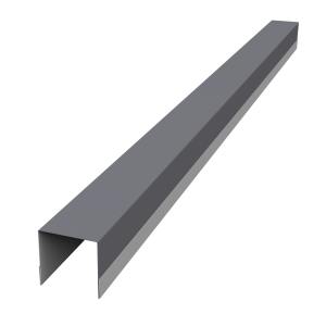 Планка вертикальная обратная для горизонтального монтажа штакетника 0,45 Drap TX RAL 7004 сигнальный серый (2м)