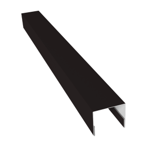 Планка П-образная заборная 24 0,5 Satin Matt RAL 9005 черный (3м)
