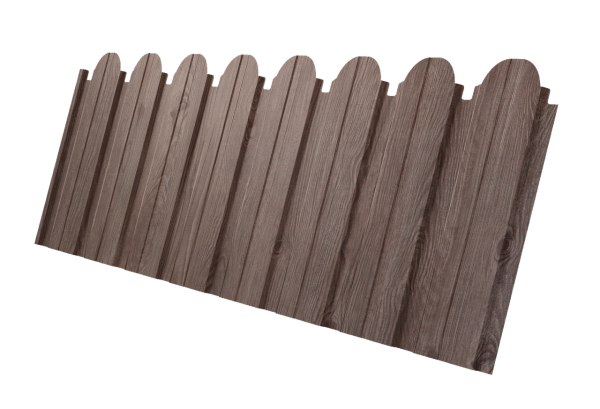 Профнастил C10B фигурный 0,45 Print Elite White Wood TwinColor