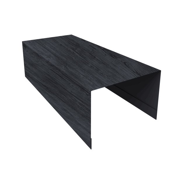 Крышка для забора из сайдинга ЭкоБрус 0,45 Print Premium Grey Wood TwinColor (3м)