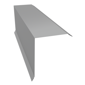 Планка торцевая 150х100 0,45 PE с пленкой RAL 9006 бело-алюминиевый (3м)