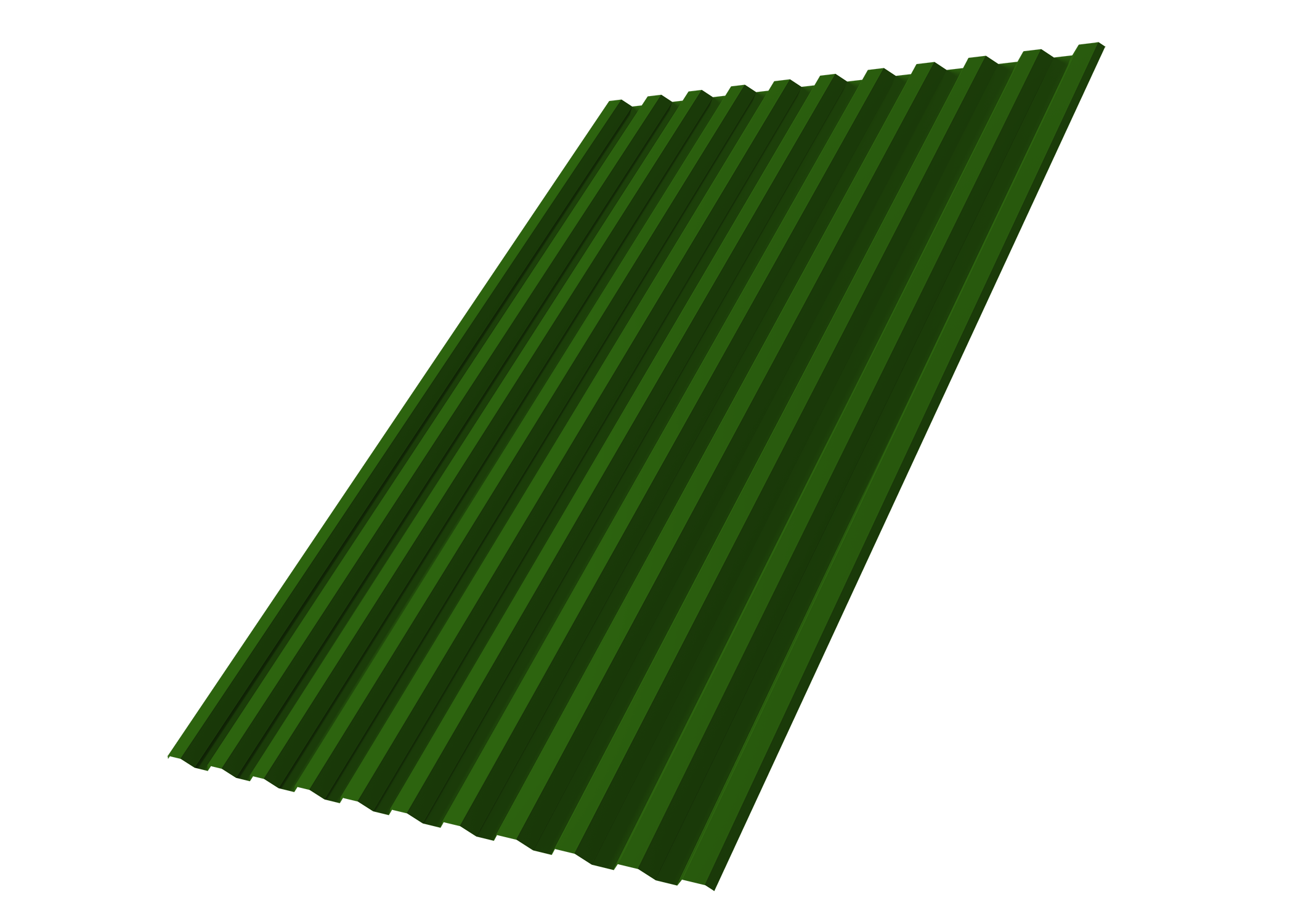 Профнастил С21R 0,45 PE с пленкой RAL 6002 лиственно-зеленый