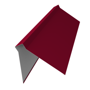 Планка конька плоского 220х50х220 0,45 PE с пленкой RAL 3003 рубиново-красный (2м)