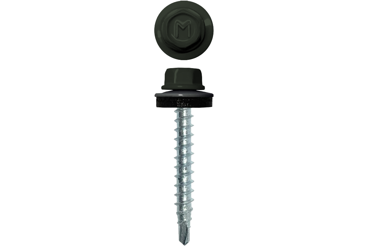 Саморез кровельный Daxmer 4,8х35 (250шт) сверло №1 RAL 6020