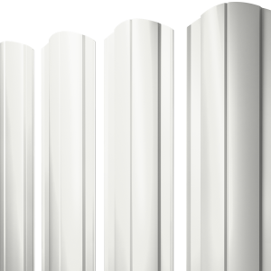 Штакетник Круглый фигурный 0,5 PE RAL 9003 сигнальный белый