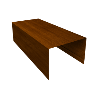 Крышка для забора из сайдинга ЭкоБрус 0,45 Print-double Premium Golden Wood Intense F (3м)