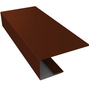 J-Профиль 18мм 0,5 Satin с пленкой RAL 3009 оксидно-красный (3м)
