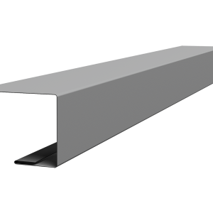 Планка завершающая для Кликфальц Pro 0,5 Satin с пленкой RAL 9006 бело-алюминиевый (3м)