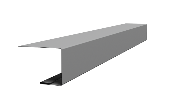 Планка завершающая для Кликфальц Pro 0,5 Satin с пленкой RAL 9006 бело-алюминиевый (3м)