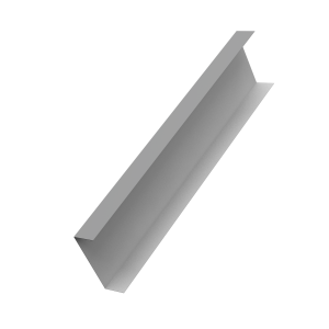 Декоративная накладка на столб универсальная 62х55 для забора жалюзи 0,45 PE RAL 9006 бело-алюминиевый (3м)