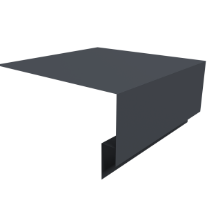 Планка околооконная сложная Блок-Хаус new Grand Line 200х75х27 0,45 PE-Double с пленкой RAL 7024 мокрый асфальт (3м)